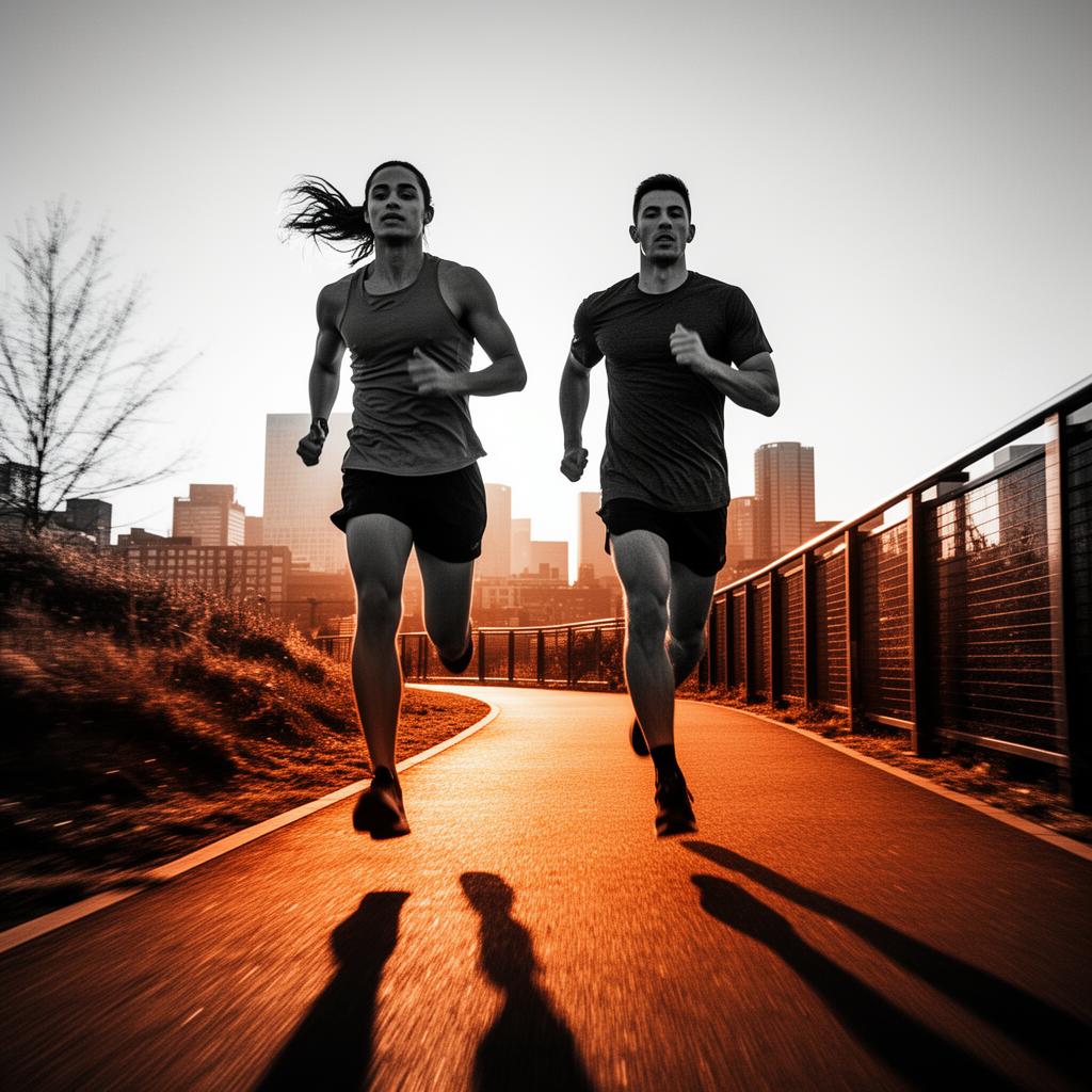 Athletes training together
